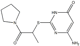 6-amino-2-{[1-oxo-1-(pyrrolidin-1-yl)propan-2-yl]sulfanyl}-3,4-dihydropyrimidin-4-one 结构式