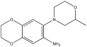 7-(2-methylmorpholin-4-yl)-2,3-dihydro-1,4-benzodioxin-6-amine 结构式