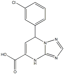 7-(3-chlorophenyl)-4,7-dihydro[1,2,4]triazolo[1,5-a]pyrimidine-5-carboxylic acid 结构式