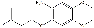 7-(3-methylbutoxy)-2,3-dihydro-1,4-benzodioxin-6-amine 结构式