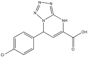 7-(4-chlorophenyl)-4,7-dihydrotetrazolo[1,5-a]pyrimidine-5-carboxylic acid 结构式