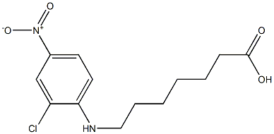 7-[(2-chloro-4-nitrophenyl)amino]heptanoic acid 结构式