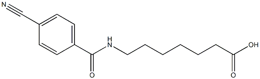7-[(4-cyanobenzoyl)amino]heptanoic acid 结构式