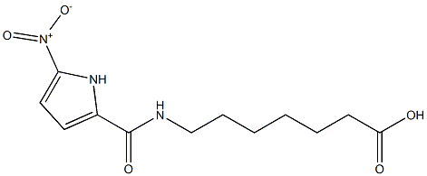 7-[(5-nitro-1H-pyrrol-2-yl)formamido]heptanoic acid 结构式