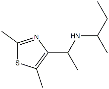 butan-2-yl[1-(2,5-dimethyl-1,3-thiazol-4-yl)ethyl]amine 结构式