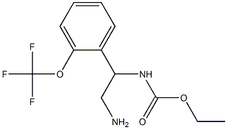 ethyl 2-amino-1-[2-(trifluoromethoxy)phenyl]ethylcarbamate 结构式