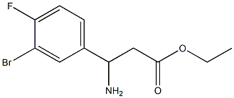 ethyl 3-amino-3-(3-bromo-4-fluorophenyl)propanoate 结构式