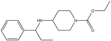 ethyl 4-[(1-phenylpropyl)amino]piperidine-1-carboxylate 结构式