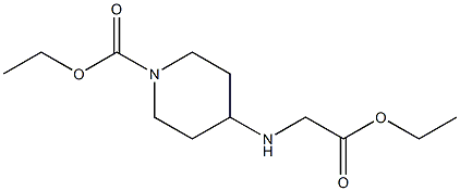 ethyl 4-[(2-ethoxy-2-oxoethyl)amino]piperidine-1-carboxylate 结构式