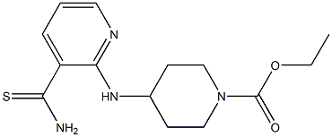 ethyl 4-[(3-carbamothioylpyridin-2-yl)amino]piperidine-1-carboxylate 结构式