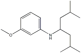 N-(2,6-dimethylheptan-4-yl)-3-methoxyaniline 结构式