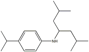 N-(2,6-dimethylheptan-4-yl)-4-(propan-2-yl)aniline 结构式