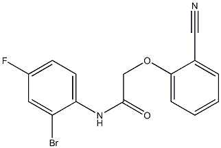 N-(2-bromo-4-fluorophenyl)-2-(2-cyanophenoxy)acetamide 结构式