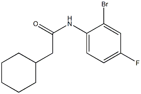 N-(2-bromo-4-fluorophenyl)-2-cyclohexylacetamide 结构式