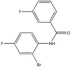 N-(2-bromo-4-fluorophenyl)-3-fluorobenzamide 结构式