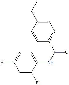 N-(2-bromo-4-fluorophenyl)-4-ethylbenzamide 结构式