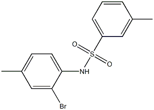 N-(2-bromo-4-methylphenyl)-3-methylbenzenesulfonamide 结构式