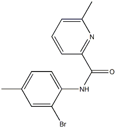 N-(2-bromo-4-methylphenyl)-6-methylpyridine-2-carboxamide 结构式