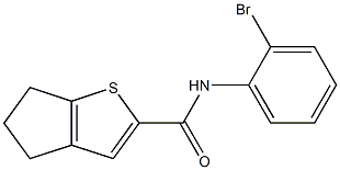 N-(2-bromophenyl)-5,6-dihydro-4H-cyclopenta[b]thiophene-2-carboxamide 结构式