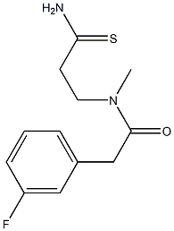 N-(2-carbamothioylethyl)-2-(3-fluorophenyl)-N-methylacetamide 结构式