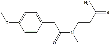 N-(2-carbamothioylethyl)-2-(4-methoxyphenyl)-N-methylacetamide 结构式