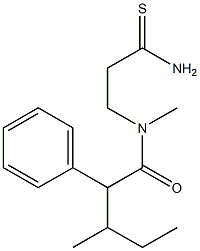 N-(2-carbamothioylethyl)-N,3-dimethyl-2-phenylpentanamide 结构式
