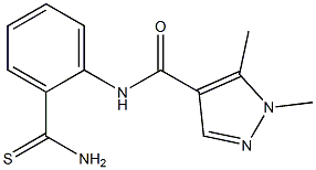 N-(2-carbamothioylphenyl)-1,5-dimethyl-1H-pyrazole-4-carboxamide 结构式