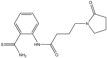 N-(2-carbamothioylphenyl)-4-(2-oxopyrrolidin-1-yl)butanamide 结构式