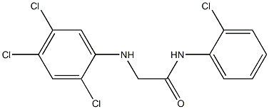 N-(2-chlorophenyl)-2-[(2,4,5-trichlorophenyl)amino]acetamide 结构式