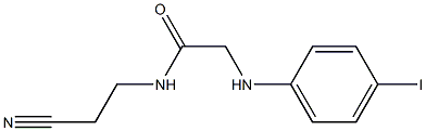 N-(2-cyanoethyl)-2-[(4-iodophenyl)amino]acetamide 结构式