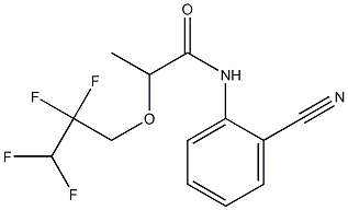 N-(2-cyanophenyl)-2-(2,2,3,3-tetrafluoropropoxy)propanamide 结构式