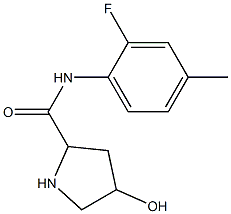 N-(2-fluoro-4-methylphenyl)-4-hydroxypyrrolidine-2-carboxamide 结构式