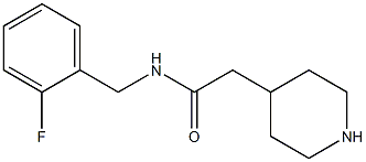 N-(2-fluorobenzyl)-2-piperidin-4-ylacetamide 结构式