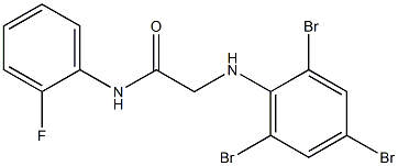 N-(2-fluorophenyl)-2-[(2,4,6-tribromophenyl)amino]acetamide 结构式