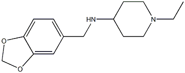 N-(2H-1,3-benzodioxol-5-ylmethyl)-1-ethylpiperidin-4-amine 结构式