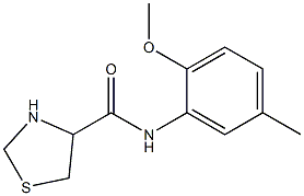 N-(2-methoxy-5-methylphenyl)-1,3-thiazolidine-4-carboxamide 结构式