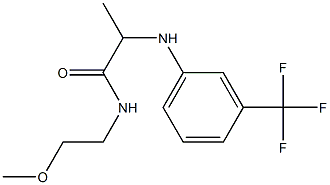 N-(2-methoxyethyl)-2-{[3-(trifluoromethyl)phenyl]amino}propanamide 结构式