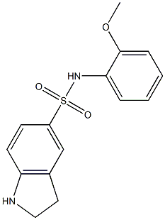N-(2-methoxyphenyl)-2,3-dihydro-1H-indole-5-sulfonamide 结构式