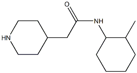 N-(2-methylcyclohexyl)-2-piperidin-4-ylacetamide 结构式