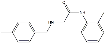N-(2-methylphenyl)-2-{[(4-methylphenyl)methyl]amino}acetamide 结构式