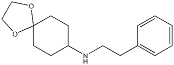 N-(2-phenylethyl)-1,4-dioxaspiro[4.5]decan-8-amine 结构式