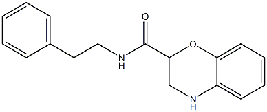 N-(2-phenylethyl)-3,4-dihydro-2H-1,4-benzoxazine-2-carboxamide 结构式