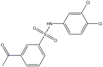 N-(3,4-dichlorophenyl)-3-acetylbenzene-1-sulfonamide 结构式