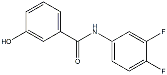 N-(3,4-difluorophenyl)-3-hydroxybenzamide 结构式