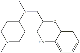 N-(3,4-dihydro-2H-1,4-benzoxazin-2-ylmethyl)-N,1-dimethylpiperidin-4-amine 结构式