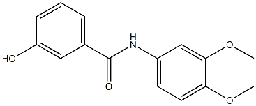 N-(3,4-dimethoxyphenyl)-3-hydroxybenzamide 结构式