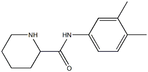 N-(3,4-dimethylphenyl)piperidine-2-carboxamide 结构式