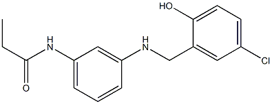N-(3-{[(5-chloro-2-hydroxyphenyl)methyl]amino}phenyl)propanamide 结构式