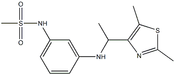 N-(3-{[1-(2,5-dimethyl-1,3-thiazol-4-yl)ethyl]amino}phenyl)methanesulfonamide 结构式