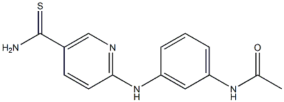 N-(3-{[5-(aminocarbonothioyl)pyridin-2-yl]amino}phenyl)acetamide 结构式